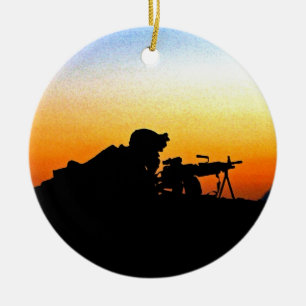 The United States Marine Corps' Hymn Ceramic Ornament