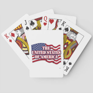 The United States of America with USA flag Poker Cards