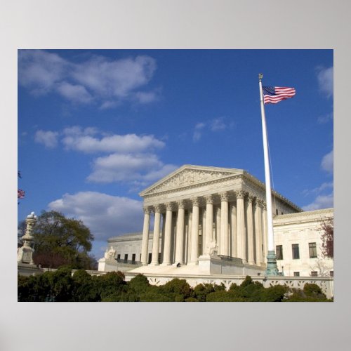 The United States Supreme Court Building in Poster
