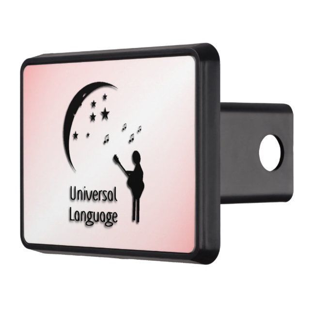 The Universal Language Pink Hitch Cover (Left)