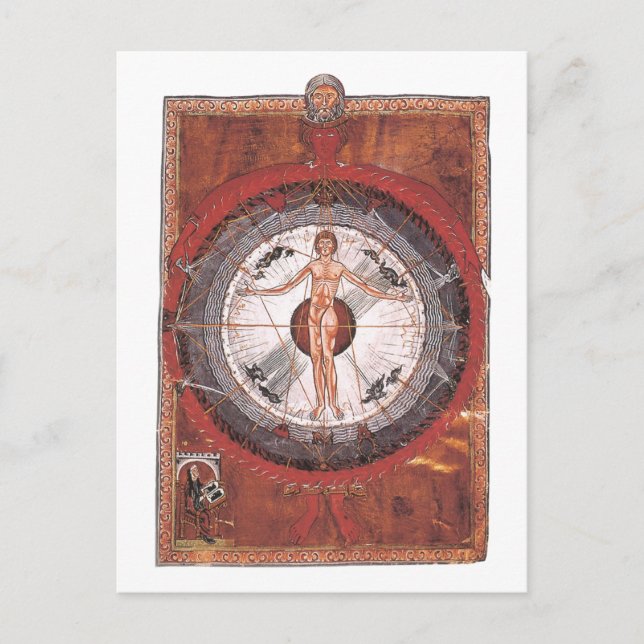 The Universal Man - Hildegard von Bingen Postcard (Front)