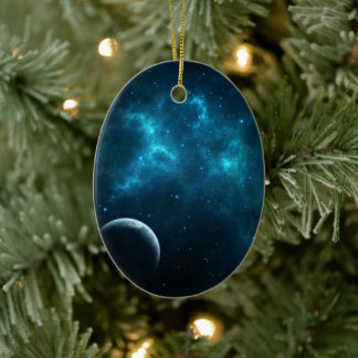 The universe ceramic ornament