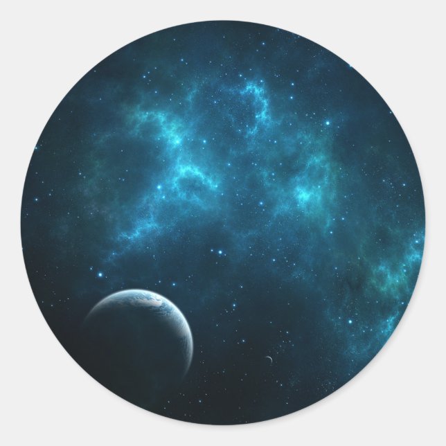 The universe classic round sticker (Front)