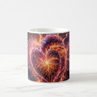 The Universe is Alive — Cosmic Heart Nebula Neural Coffee Mug