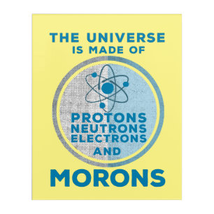 The Universe is made of morons Acrylic Print