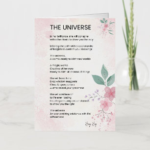 The Universe - Uplifting Empowerment Poem Foil Greeting Card