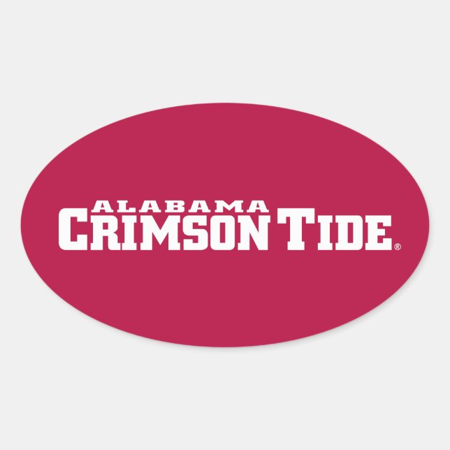 The University of Alabama Crimson Tide Oval Sticker (Front)