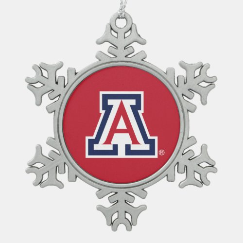 The University of Arizona  A Snowflake Pewter Christmas Ornament
