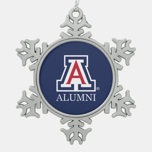 The University of Arizona Alumni Snowflake Pewter Christmas Ornament