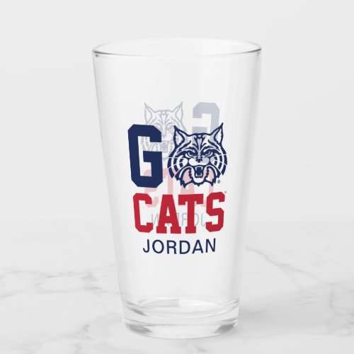 The University of Arizona  Go Cats Glass