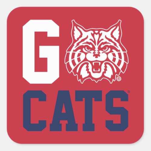 The University of Arizona  Go Cats Square Sticker