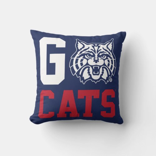 The University of Arizona  Go Cats Throw Pillow
