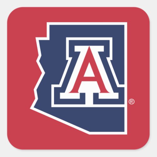 The University of Arizona  State Square Sticker