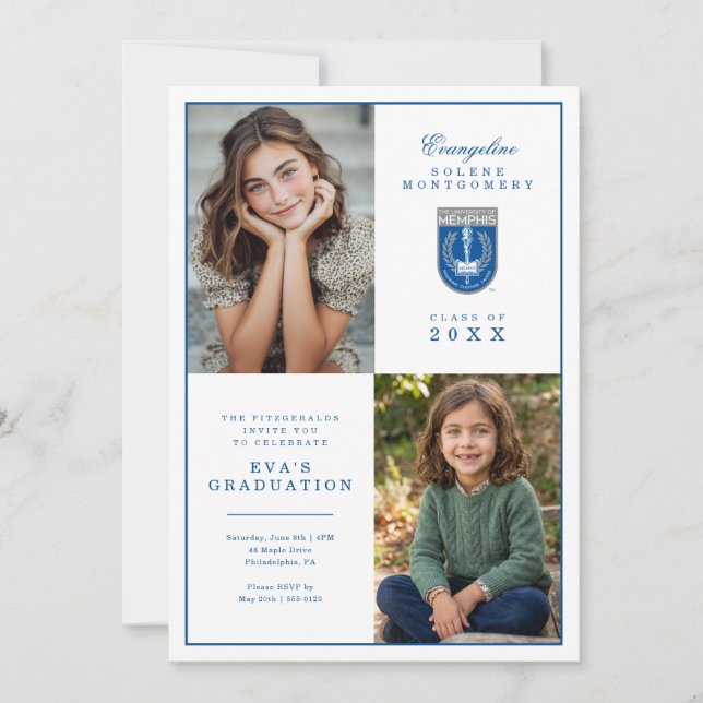 The University of Memphis Graduation Invitation (Front)