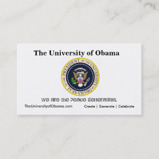 The University of Obama Business Card