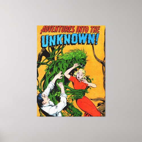 The Unknown Green Swamp Monster Vintage Comics Canvas Print