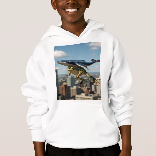 The Unlikely Hero: Witness the "Frog That Carries  Hoodie (Front)