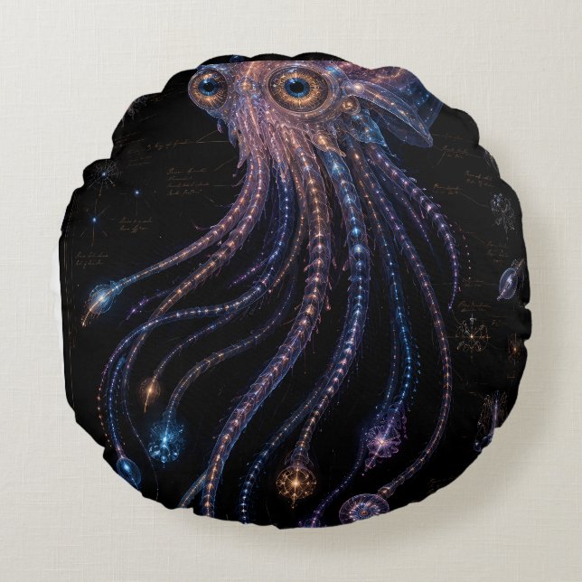 "The Unnamed — Deep Sea Creature  Round Pillow (Front)