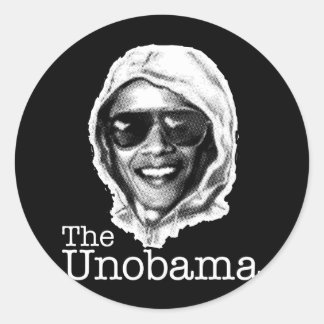 The UnObama - Obama Unabomber evil twin Classic Round Sticker
