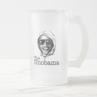 The UnObama - Obama Unabomber evil twin Frosted Glass Beer Mug