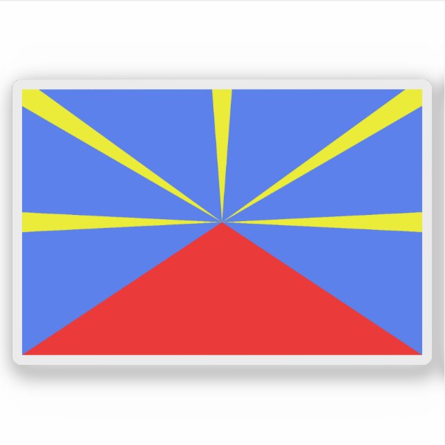 The unofficial flag of Réunion, Lö Mahavéli (2003) Sticker (Front)
