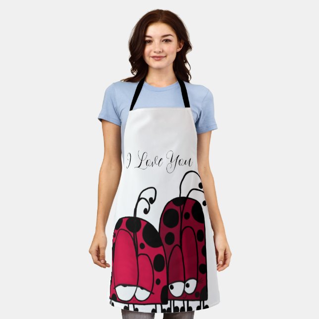 The Unrequited Love Ladybug Illustration Apron (Worn)