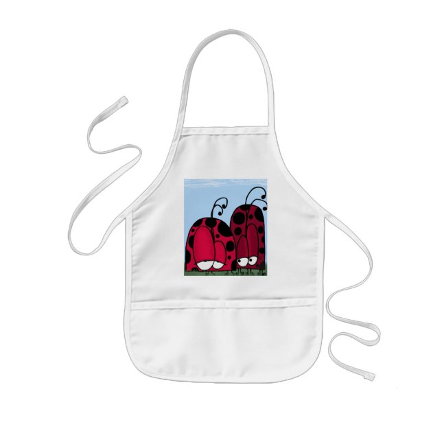 The Unrequited Love Ladybug Illustration Kids' Apron (Front)