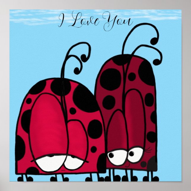 The Unrequited Love Ladybug Illustration Poster (Front)