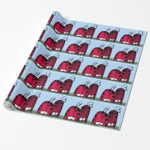 The Unrequited Love Ladybug Illustration Wrapping Paper