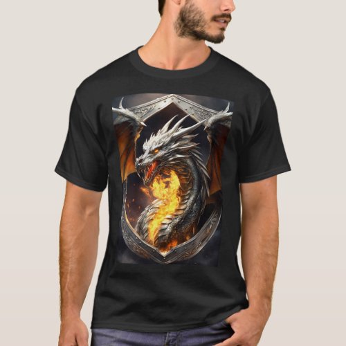 The Unrivaled China Dragon Design T_Shirt