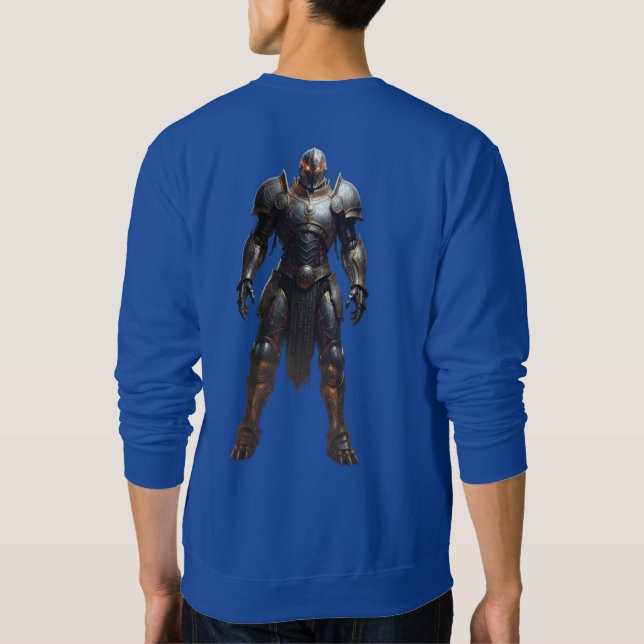 The Unstoppable Force: Mecha Villain Aesthetic Sweatshirt (Back)