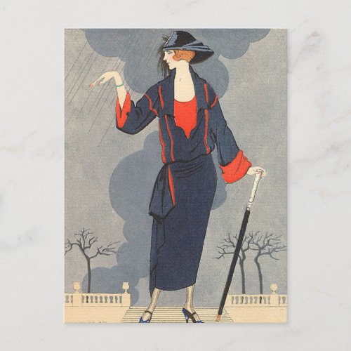 The Untimely Rain by George Barbier Postcard