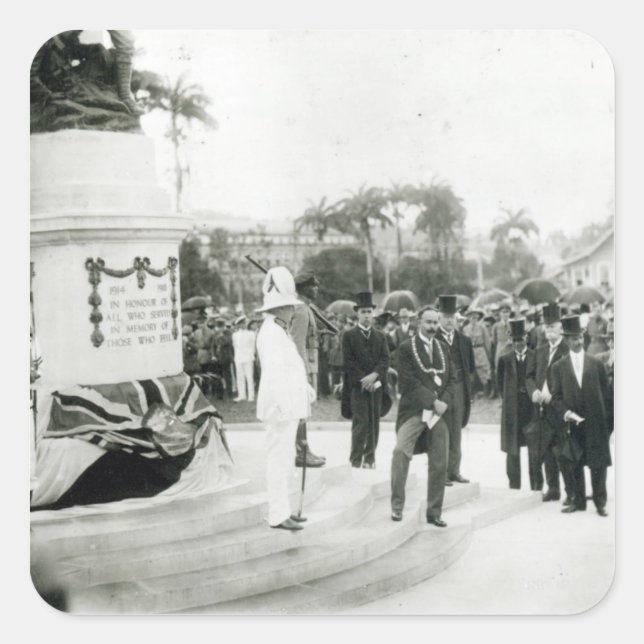 The unveiling of the War Memorial Square Sticker (Front)