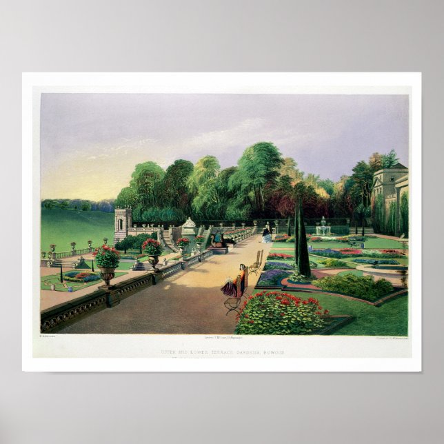 The Upper and Lower Terrace Gardens at Bowood, fro Poster (Front)
