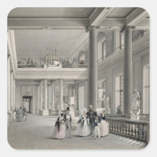The Upper Entrance hall of the Fine Arts Academy Square Sticker
