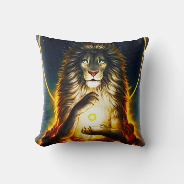 The Urmah Felines of The Warrior Race Throw Pillow (Front)