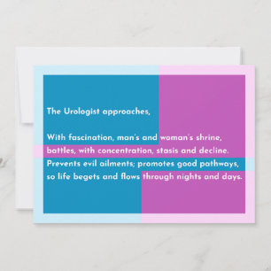 The Urologist approaches, Thank You Card