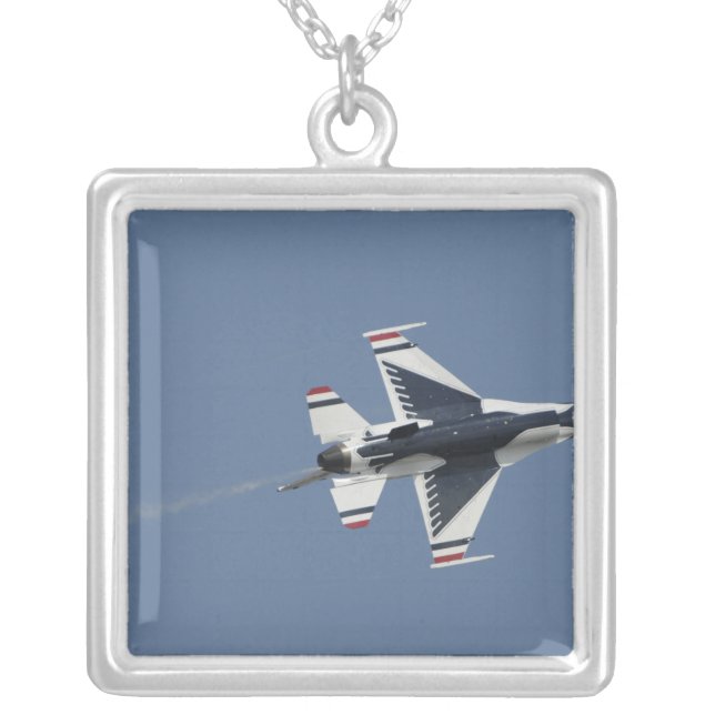The US Air Force Thunderbirds Silver Plated Necklace (Front)