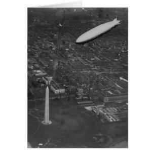 The US Airship 'USS Los Angeles' ZR3 flying over