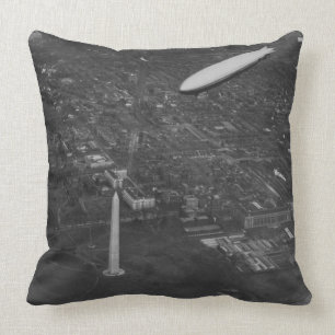The US Airship 'USS Los Angeles' ZR3 flying over Throw Pillow