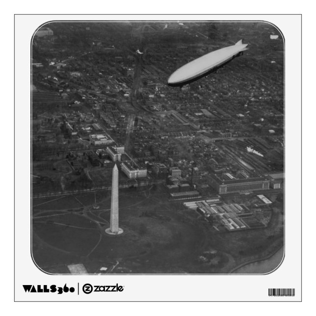 The US Airship 'USS Los Angeles' ZR3 flying over Wall Sticker (Front)