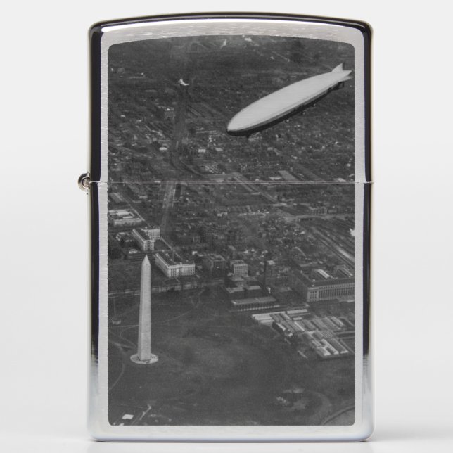 The US Airship 'USS Los Angeles' ZR3 flying over Zippo Lighter (Front)