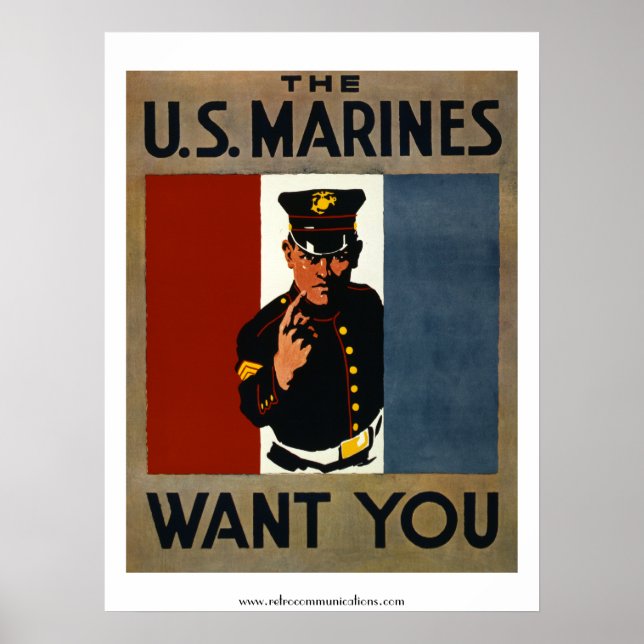 The US Marines Want You Poster (Front)