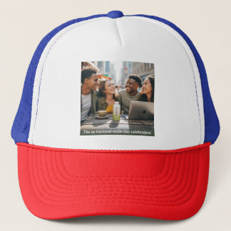 The US national Smile day Trucker Hat, Trucker Hat