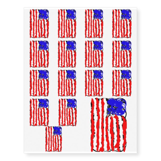 the USA Temporary Tattoos (Front)