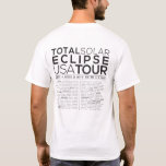 The &quot;usa Tour/concert Style&quot; Total Solar Eclipse T T-shirt at Zazzle