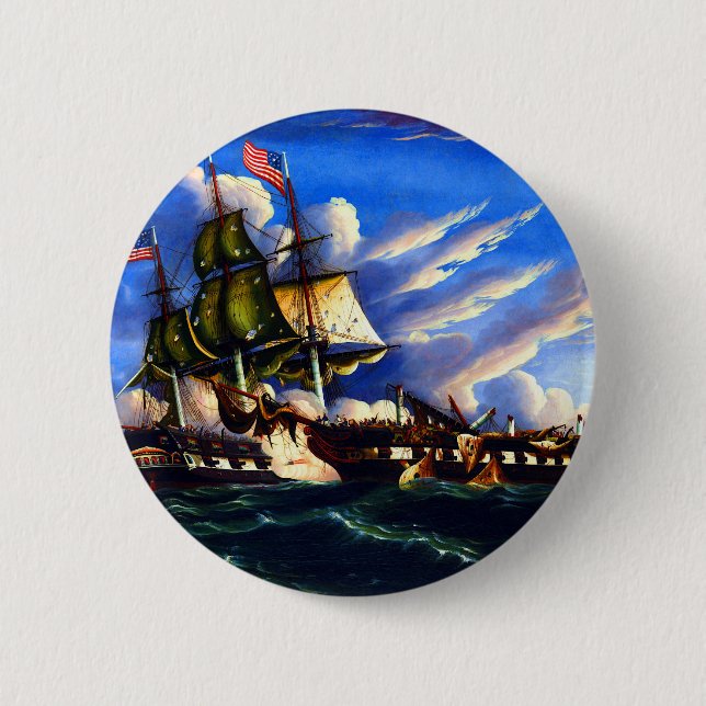 The USS Constitution and the Guerriere Button (Front)