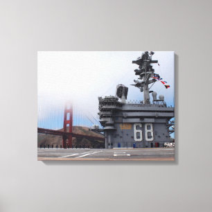 The USS Nimitz at the Golden Gate Canvas Print