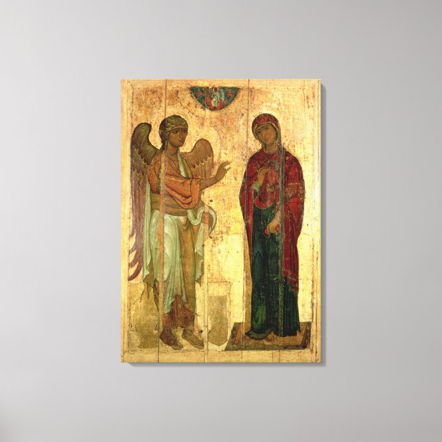 The Ustiug Annunciation, c.1130-40 (tempera on pan Canvas Print (Front)