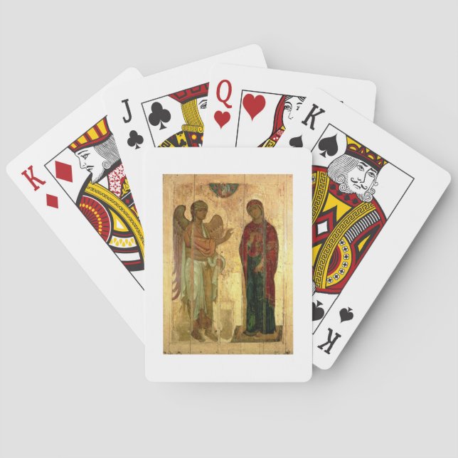 The Ustiug Annunciation, c.1130-40 (tempera on pan Poker Cards (Back)